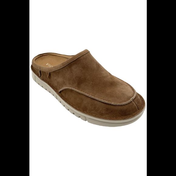 Vionic Men's Uptown Suede Slip-On Clog Hazelnut - Medium - Picture 1 of 3